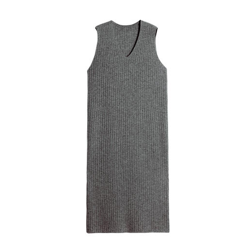 E-SAN-V领抽条连衣裙DAF102015C 商品图1