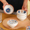 29.9买3送3礼盒装!到手六个碗，花色都不同【染可复古藤蔓六件套】@-套碗碟唤醒生活的仪式感因拿在手上质感很nice，复古编织图案，让人一见心动! 商品缩略图3