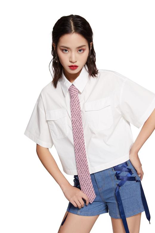 EIGHTH AVENUE 粉色字母印花领带 9387 商品图0