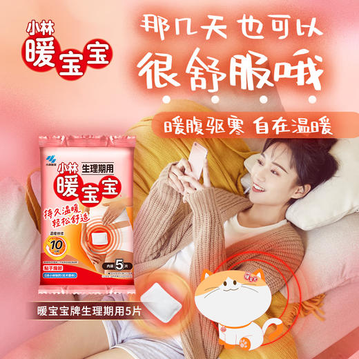 小林制药  暖宝宝生理期保暖贴姨妈女生生理期宫暖发热贴 5片装/包 商品图0