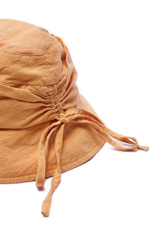 SUMMER & SAGE 淡黄色抽褶遮阳帽 9126 商品图3