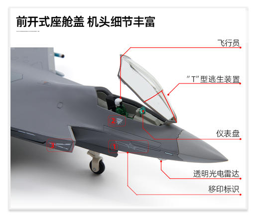 预售特尔博1:72歼-35飞机模型珠海航展纪念版新款机型 商品图5