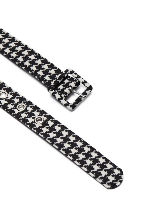 SUMMER & SAGE 黑白千鸟格方扣腰带 8540 商品图3