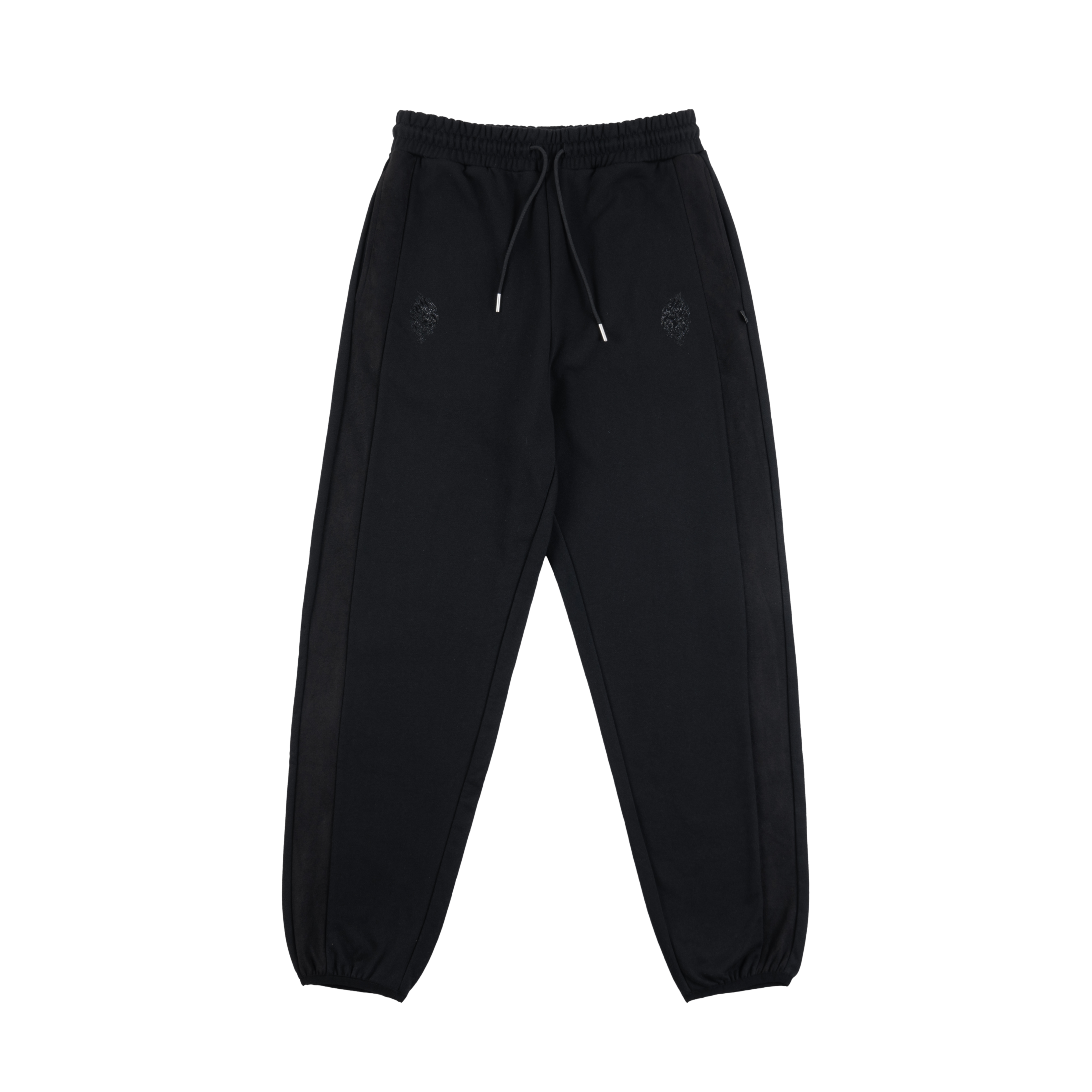 BK2024秋冬百鬼之王麂皮拼接侧条运动卫裤