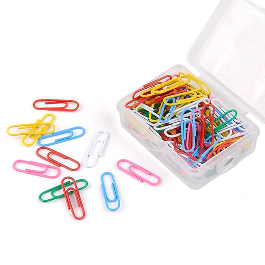 得力0024彩色回形针(混)(100枚/盒)** 商品图1