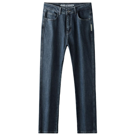 2024高端蓝灰色牛仔裤！男秋冬款直筒宽松大码男裤中年男士加绒直筒长裤！ 商品图4