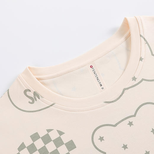 芬腾女士睡衣春秋季长袖纯棉套装夏天少女可爱甜美外穿全棉家居服 商品图2