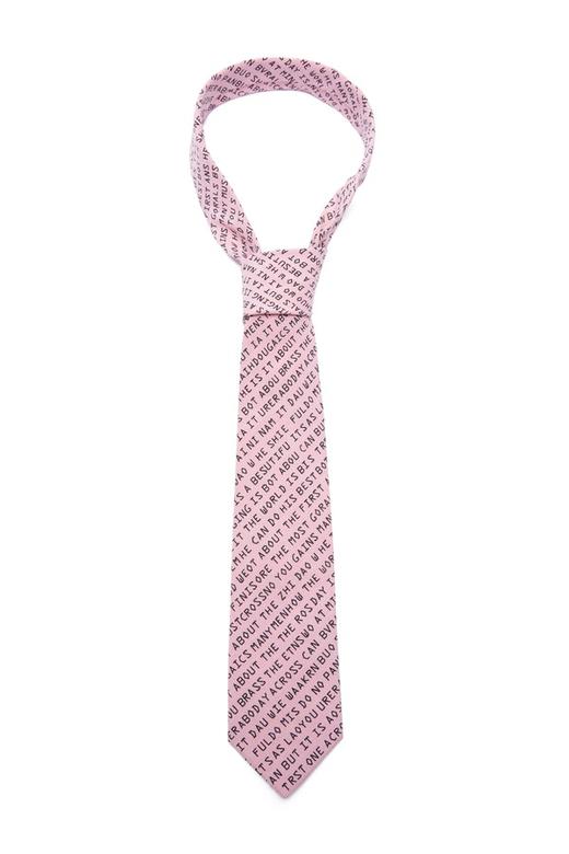 EIGHTH AVENUE 粉色字母印花领带 9387 商品图2