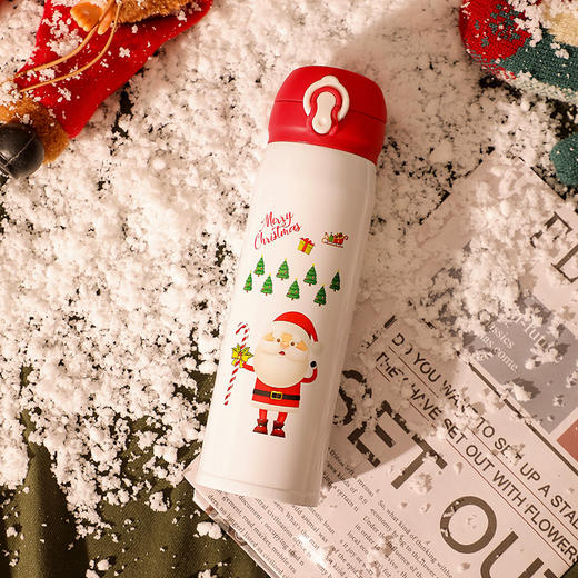 【圣诞保温杯500ml】男女弹跳不锈钢304水杯，温暖小精灵寻找主人；聪明跳跃，灵动围览，守护节日的温馨和快乐。适合作为节日礼品，也是孩子们心动颜值礼物，让圣诞主题弹跳水杯点燃心灵的火花！ 商品图6