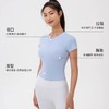 跃牌【欲动春风】系列 前拉链紧身显瘦含胸垫裸感高弹运动跑步t恤24340 商品缩略图1