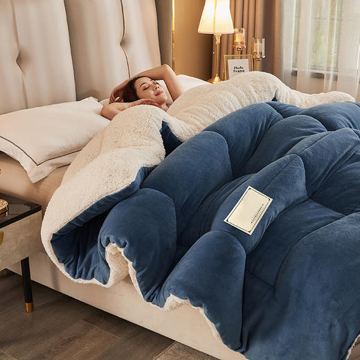 无印良品牛奶羊羔绒大豆纤维被MJ-B2024-0172 商品图5