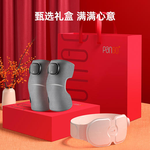攀高护膝按摩仪+腰腹部按摩仪Knee3+Waist M5(礼盒套装）浅灰色 商品图1