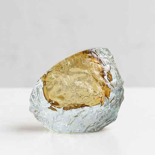 现代轻奢水晶琉璃不规则冰川厚底斜口花瓶软装设计师玄关台面装饰 商品图6