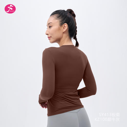 一梵新款超薄高弹轻盈魔力时尚百搭空感显瘦长袖上衣 3色 商品图2