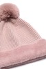 AVA 粉色毛绒拼接针织帽 8558 商品缩略图2