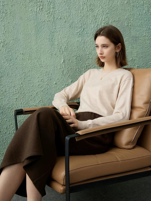 神仙半裙来啦！醋酸羊毛加绒，零下温度也不怕 【梨型身材、腿粗必看】🔥【ORIGNAL&CO &醋酸羊毛直筒裙】 商品图4