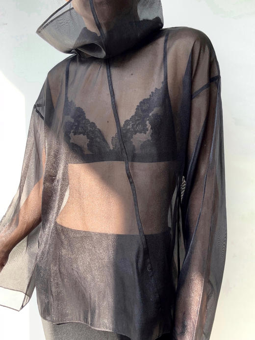 VC｜AW24074 Cedar sheer blouse  衬衫 [ 黑 / 白 ] 商品图12