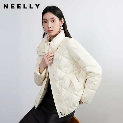 NEELLY纳俪商场同款冬季新款通勤百搭立领保暖羽绒服轻薄外套女N24104L07747 商品图0