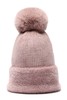 AVA 粉色毛绒拼接针织帽 8558 商品缩略图1