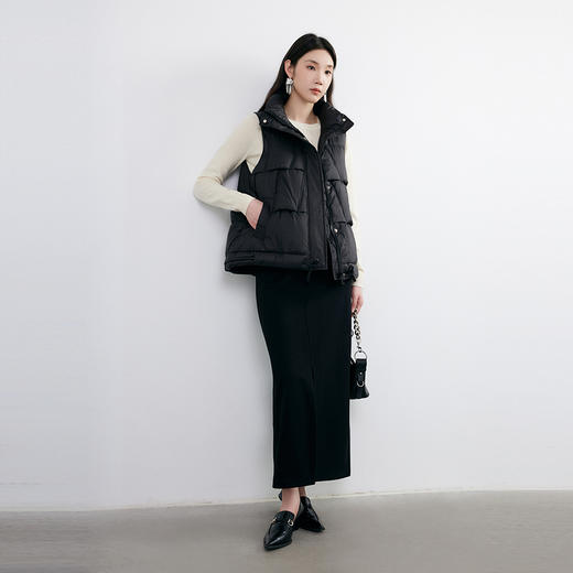 NEELLY纳俪商场同款冬新款立领羽绒服马甲背心女轻薄保暖无袖外套N24104D07733 商品图2