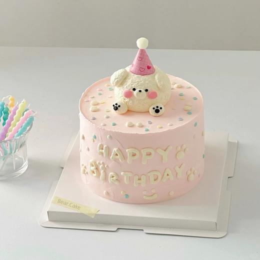 可爱奶油小狗手绘蛋糕 商品图0