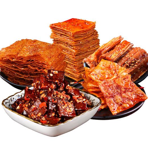 豆干大礼包 鲜香滋味足，五种豆干组合吃过瘾！平江酱干香辣豆腐干湖南特产零食豆干解馋零食 商品图3