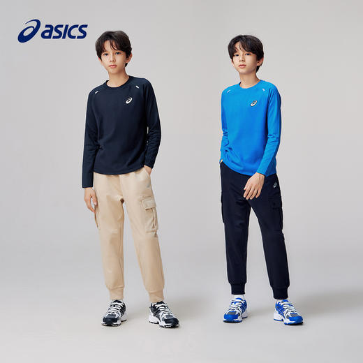 Asics/亚瑟士童装针织拉链T恤吸湿速干运动舒适内搭25年春季新款 商品图4