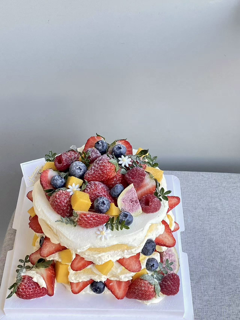 「经典」 水果裸蛋糕 芒果 青提 蓝莓装饰 （樱桃草莓过季啦）