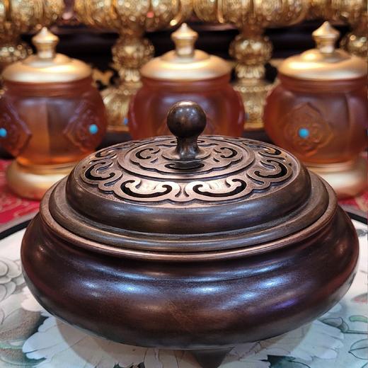 纯铜仿古香炉 商品图2