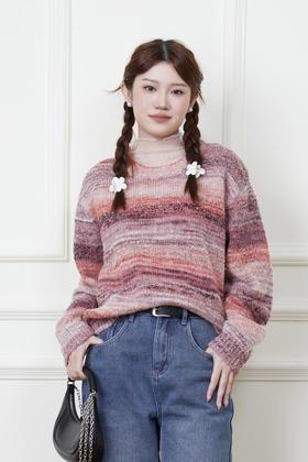 LNNNS 渐变珊瑚色羊毛上衣 19352