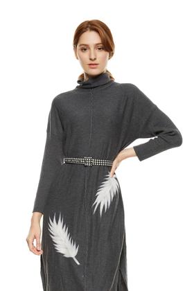 SUMMER & SAGE 黑白千鸟格方扣腰带 8540