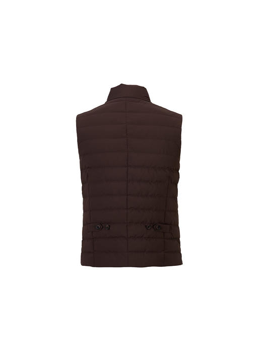 callisto咖啡色鹅绒羽绒马夹 商品图1