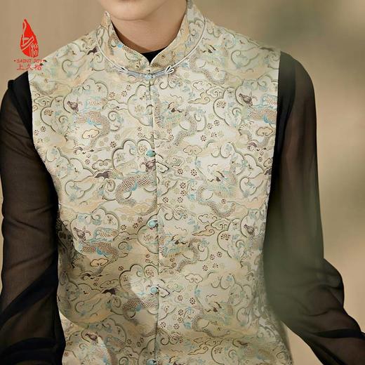 SAINTJOY/上久楷新中式马甲  牛首龙纹 复古 中国风 DWS23058 商品图3