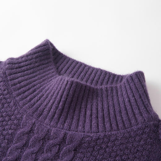 罗蒙女士针织衫秋冬经典半高领舒适百搭套头女毛衣休闲通勤 商品图13