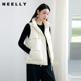 NEELLY纳俪商场同款冬新款立领羽绒服马甲背心女轻薄保暖无袖外套N24104D07733