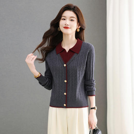 CC-MY-1173秋冬季新款时髦简约百搭气质显白保暖毛衣针织打底衫上衣 商品图1