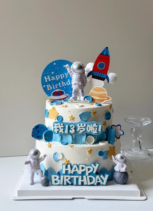 酷酷宇航员帅气生日蛋糕 商品图0