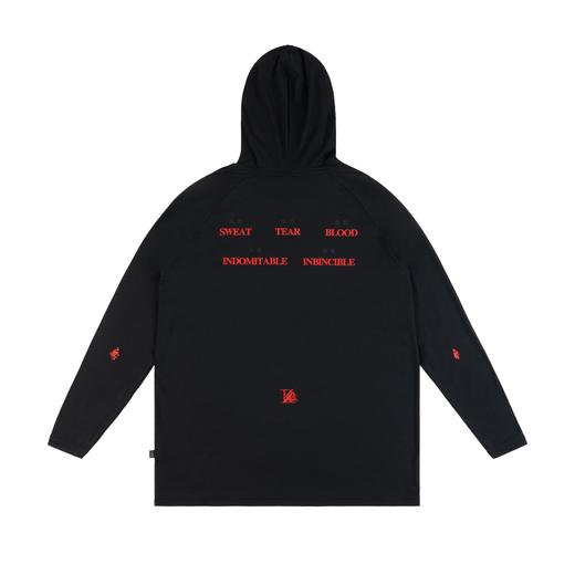 BK2024秋冬训练健身弹力速干插肩帽衫 商品图1