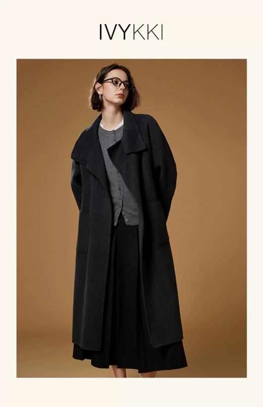 3F【Ivy.kki】翻领长大衣 商品图0