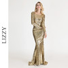 LIZZY优雅名媛风宴会礼服裙时尚长款贵气亮片修身鱼尾连衣裙6996 商品缩略图0