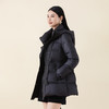 SRR8BD105诗梦黑色中长款羽绒服 商品缩略图2