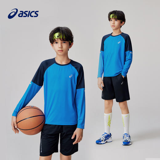 Asics/亚瑟士童装儿童运动长袖针织T恤吸湿速干内搭25年春季新款 商品图4