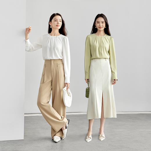 【内购】优雅珍珠法式复古气质珍珠衬衫女春2025新款设计感上衣-57963 商品图5