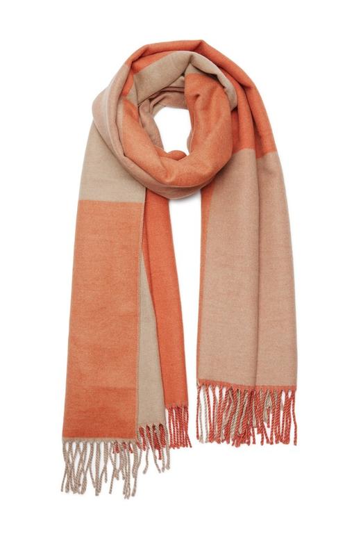 AVA 双色格纹流苏围巾 8082 商品图1