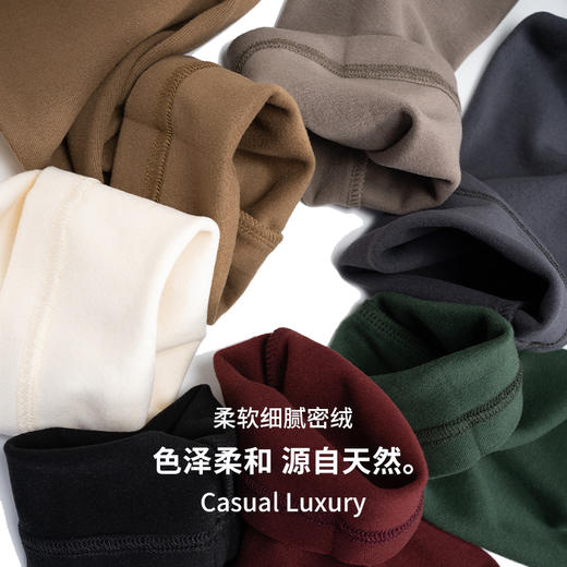 【德绒】【特大码】【新款DMH】大依优型大码双面德绒打底长袖T恤休闲加肥加大上衣男士胖子大码t恤打底300斤 商品图2