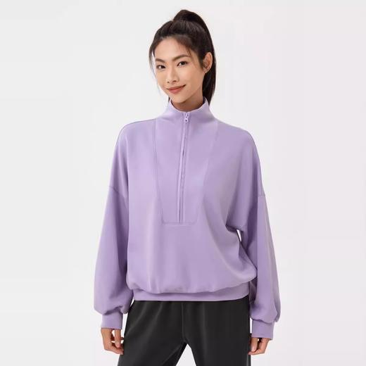 跃牌【欲动春风】系列 秋冬新款卫衣女莫代尔空气层宽松立领跑步健身休闲上衣24301 商品图4