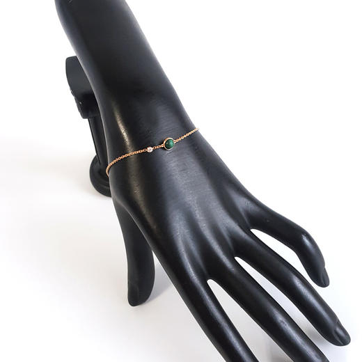 【95新 】Piaget伯爵POSSESSION时来运转系列G36PB71818K玫瑰金镶钻孔雀石时来运转手链链长约18cm女士现售价：3700！261024TJ21 商品图6