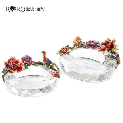 【特惠6折】罗比罗丹荣华富贵烟灰缸高贵典雅珐琅彩时尚家居饰品现代摆件荣华富贵烟缸(大）绽放烟灰缸 商品图4