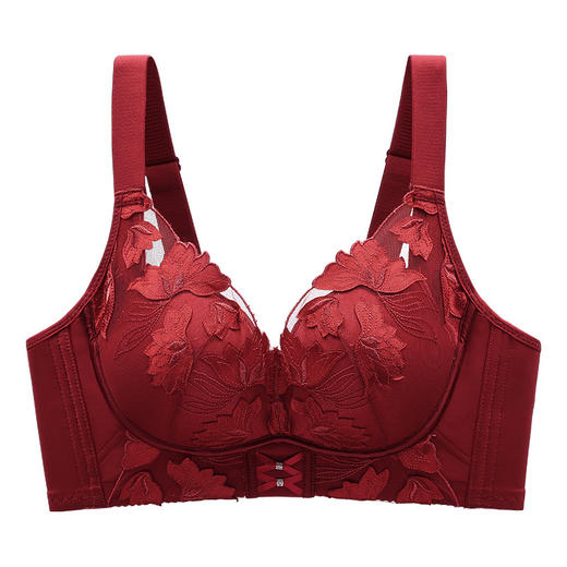 【轻奢性感❗️养护调整型文胸】智能温感杯，无痕月牙托置入连体养护双芯片！本命年大红类似内衣女无钢圈加厚上托聚拢薄款大胸显小新年 商品图4