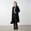 NEELLY纳俪商场同款冬季新款廓形绵羊毛双面毛呢大衣黑色外套女N24104N07774 商品缩略图2